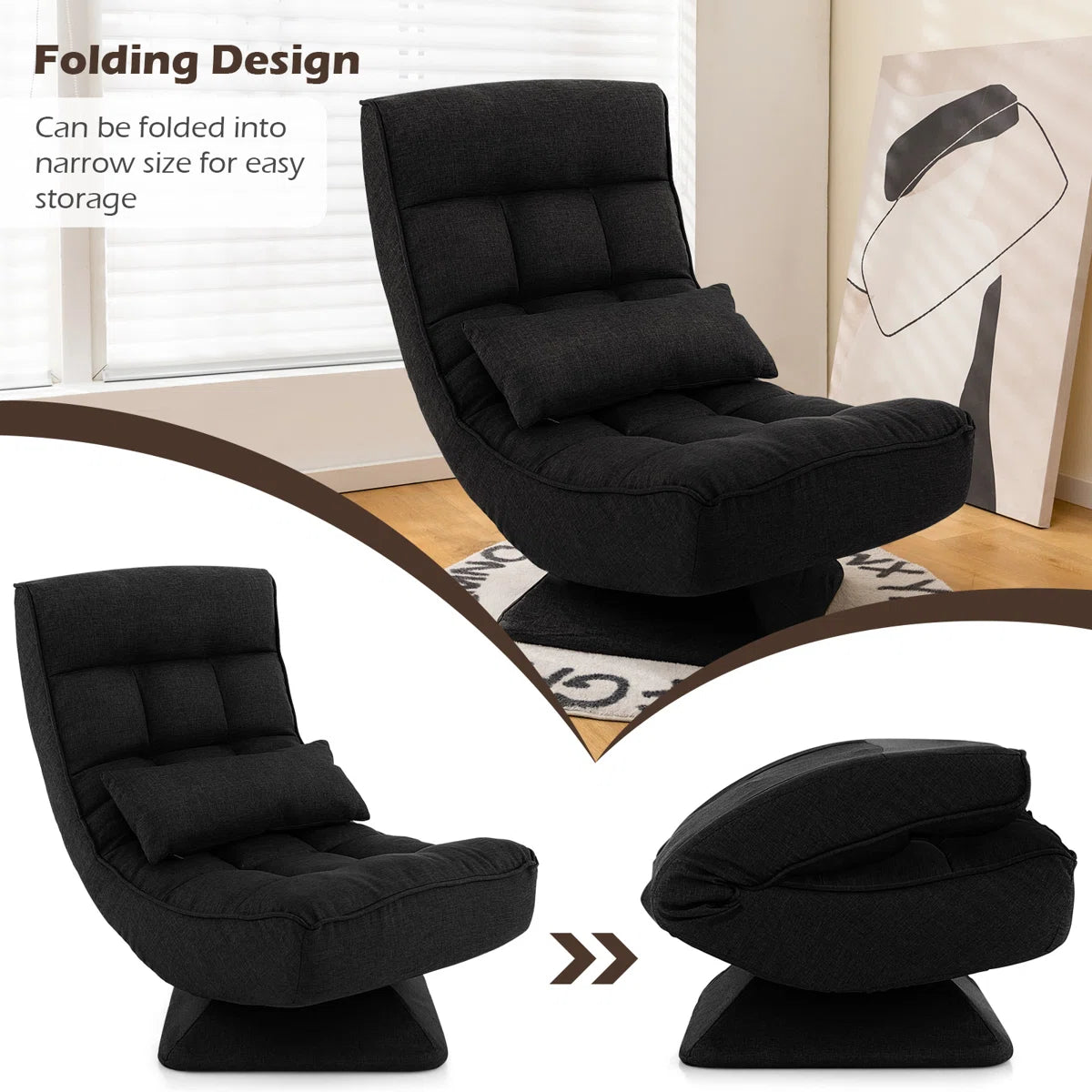 Volvor Reclining Ergonomic Swiveling Floor Game Chair