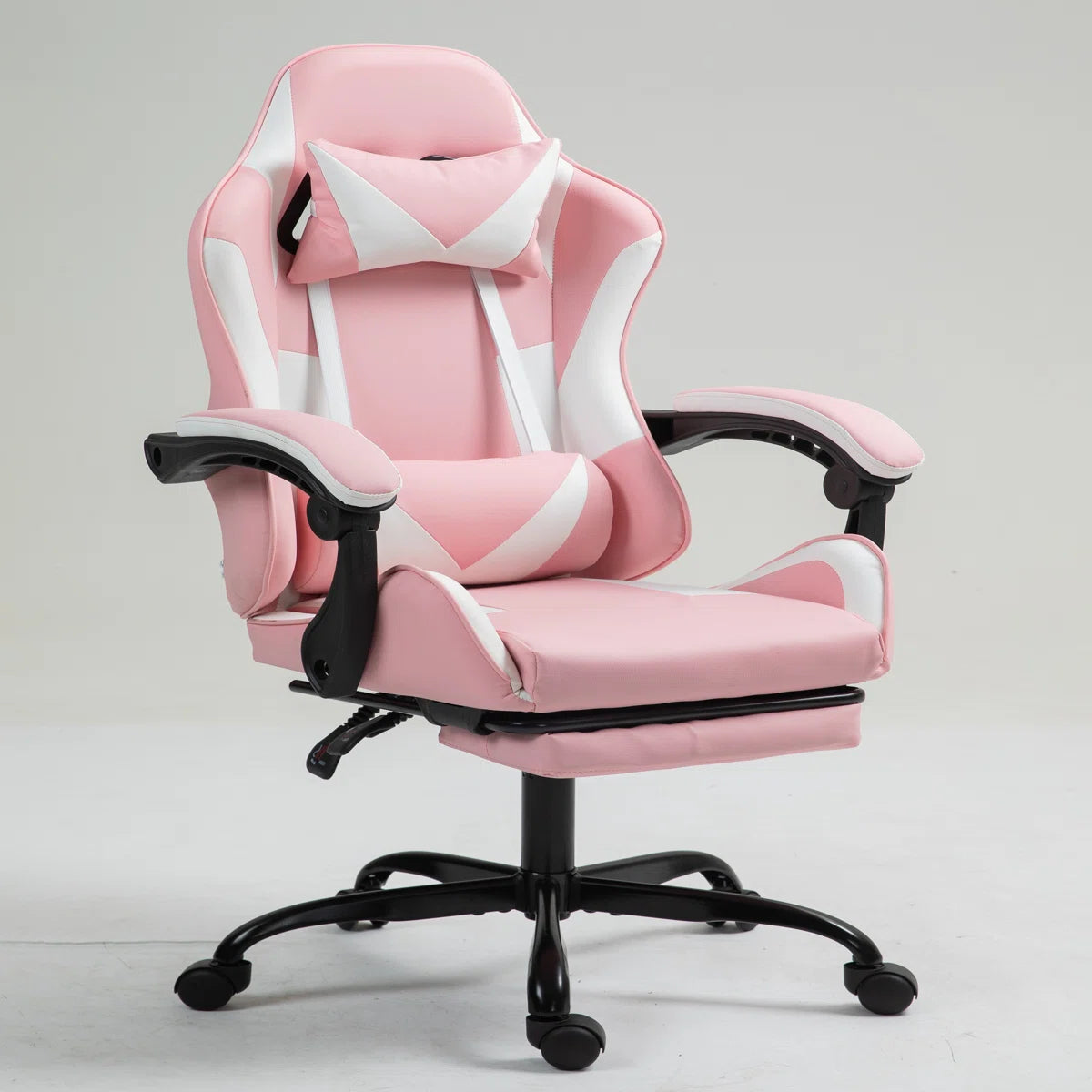 Volvor Knoble Adjustable Reclining Ergonomic Faux Leather Swiveling PC & Racing Game Chair with Footrest