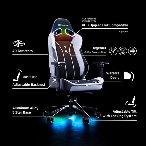 Adjustable Reclining Ergonomic Faux Leather Swiveling PC & Racing Game Chair