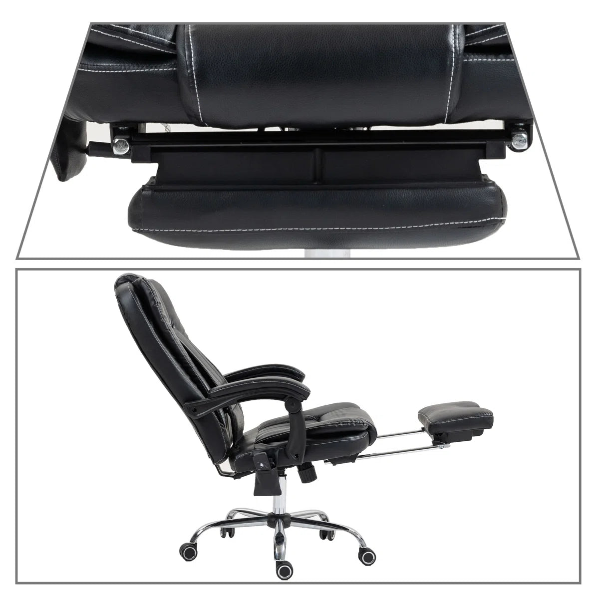 Volvor Modern Classic Swivel PU Upholstered Massage Gaming Chair Office Chair with Wheels