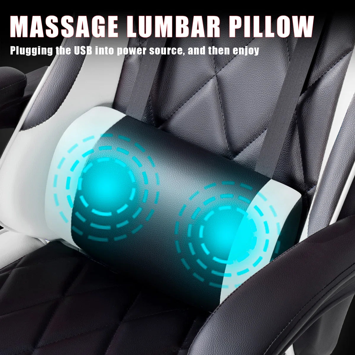 Volvor  Reclining Ergonomic Faux Leather Swiveling PC & Racing Game Chair with Footrest