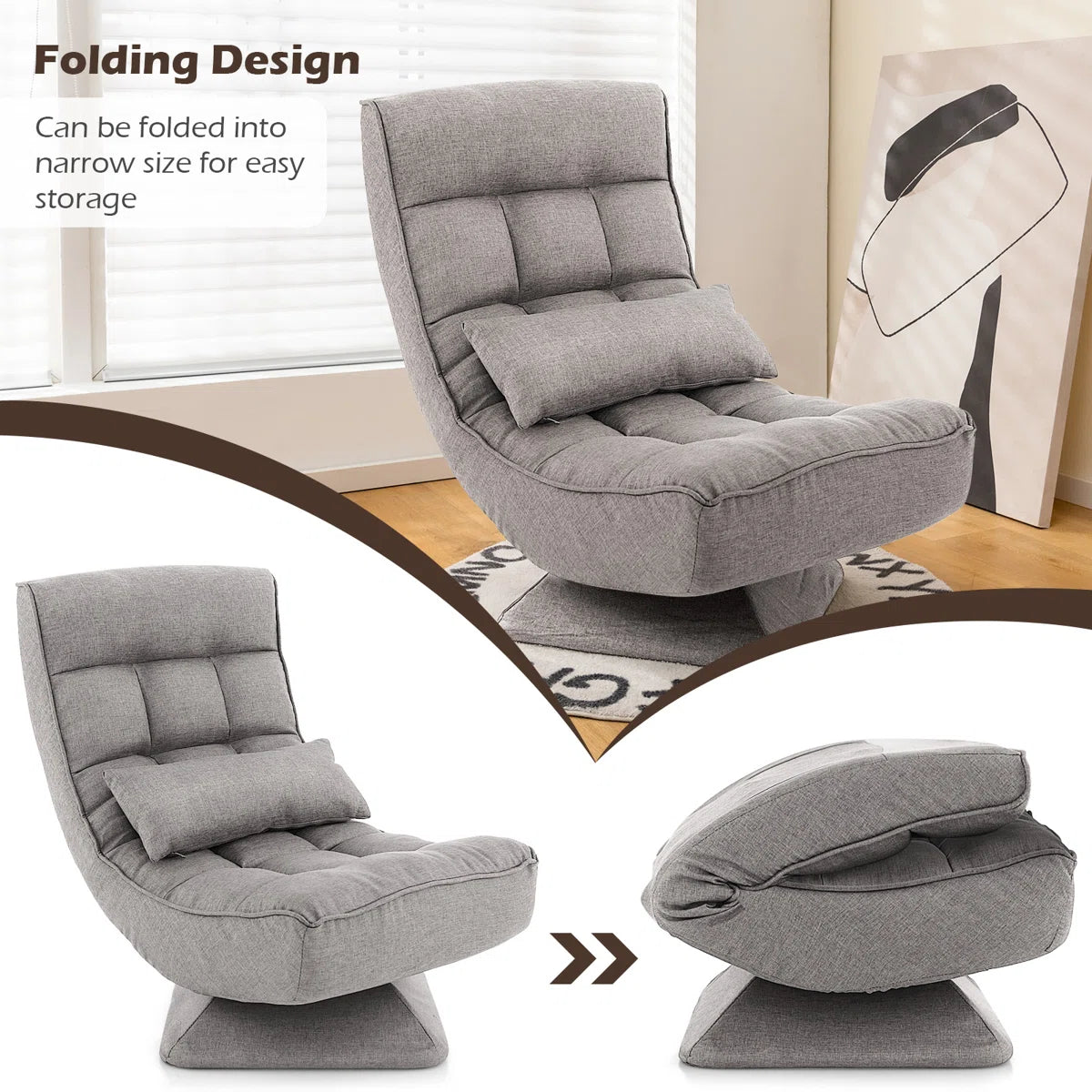 Volvor Reclining Ergonomic Swiveling Floor Game Chair