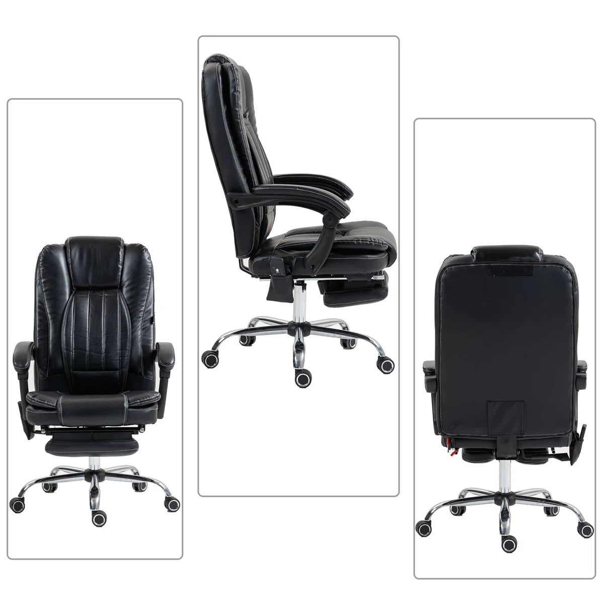 Volvor Modern Classic Swivel PU Upholstered Massage Gaming Chair Office Chair with Wheels