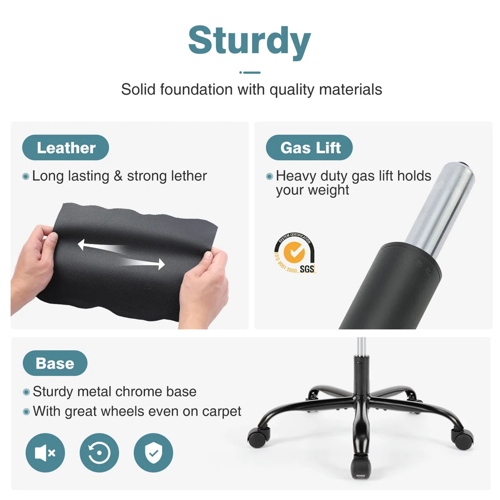 Denesha Adjustable Reclining Ergonomic Faux Leather Swiveling PC & Racing Game Chair