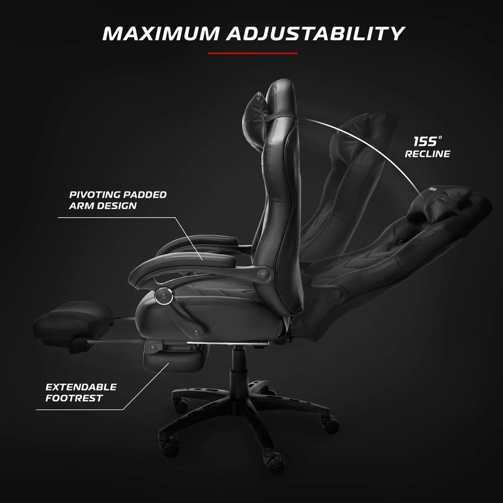 Volvor Respawn 110 Pro Gaming Chair - Gaming Chair with Footrest, Reclining Gaming Chair, Video Gaming Computer Desk Chair, Adjustable Desk Chair, Gaming Chairs For Adults With Headrest Pillow
